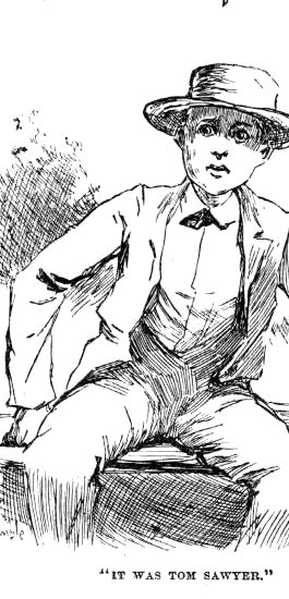 Tom Sawyer wide-eyed on the wagon seat.